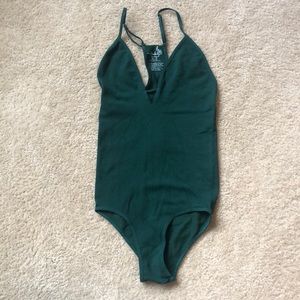 Free People Green Bodysuit
